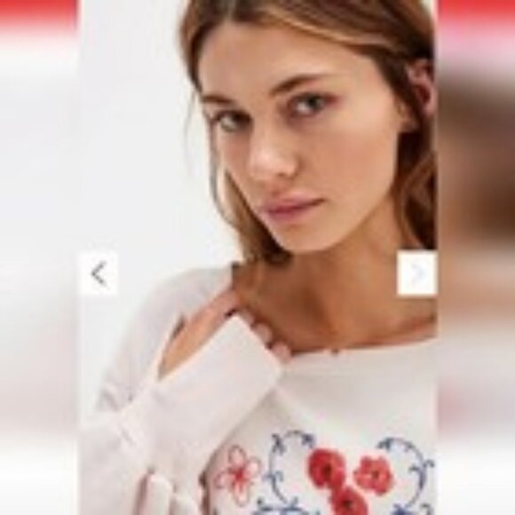 NWT FREE PEOPLE ~ LOVE BIRDS CAMDEN GRAHIC SWEATSHIRT ~ XL ~ $198 - Picture 2 of 9
